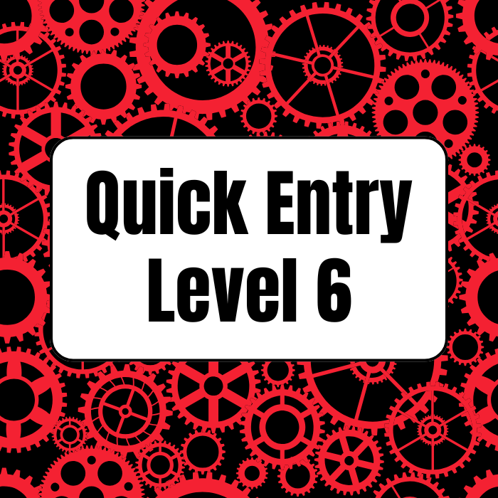 Quick Entry - Level 6