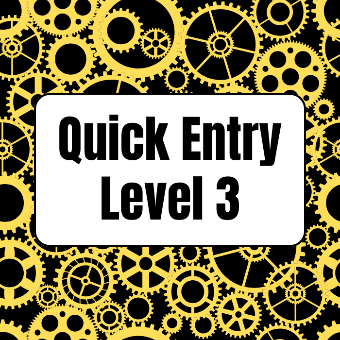 Quick Entry - Level 3